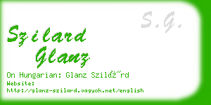 szilard glanz business card